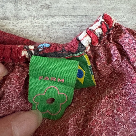 Farm Rio Red Blue Bohemian Drop Waist Maxi Dress size Medium - Picture 9 of 11